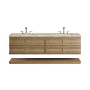 Allamari 72" Double Vanity, Dune Mist w/ 3 CM Tajnar Eclos Top