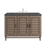 Portland 48IN Single Vanity Whitewashed Walnut w/ 3 CM Parisien Bleu Silestone Top w/FreePower Wireless Charger