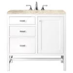 Addison 36" Single Vanity, Glossy White, w/ 3 CM Tajnar Eclos Top