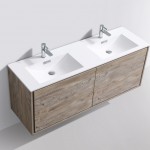 DeLusso Double Sink Modern Bathroom Vanity