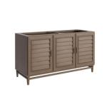 Portland 60IN Double Vanity Cabinet Whitewashed Walnut