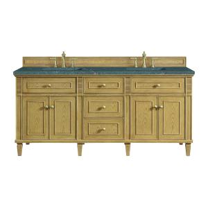 Lorelai 72" Double Vanity, Light Natural Oak w/ 3 CM Parisien Bleu Silestone Top w/FreePower Wireless Charger