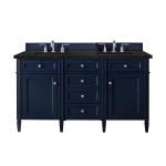 Brittany 60" Double Vanity, Victory Blue, w/ 3 CM Phantome Eclos Top
