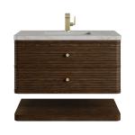 Allamari 36" Single Vanity, Sable w/ Single Hole 3 CM Victorian Silver Silestone Top