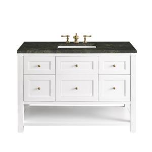 Breckenridge 48" Single Vanity, Bright White, w/ 3 CM Phantome Eclos Top