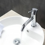 Aqua Rondo Single Hole Mount Bathroom Vanity Faucet