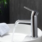 Aqua Rondo Single Hole Mount Bathroom Vanity Faucet