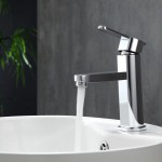 Aqua Roundo Single Hole Mount Bathroom Vanity Faucet