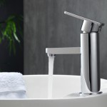 Aqua Roundo Single Hole Mount Bathroom Vanity Faucet