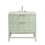 Emmeline 36" Single Vanity, Pistachio w/ 3 CM Lime Delight Top