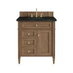 Brittany 30" Single Vanity, Pecan w/ 3 CM Phantome Eclos Top