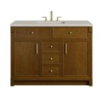 Bellshire 48" Single Vanity, Honey Oak w/ 3 CM Siberian Silestone Top