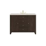 Gracyn 48" Single Vanity, Sable, w/ 3 CM Siberian Silestone Top w/FreePower Wireless Charger