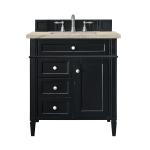 Brittany 30" Single Vanity, Black Onyx, w/ 3 CM Tajnar Eclos Top