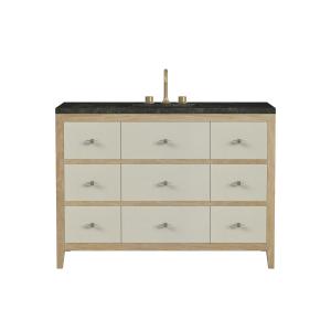 Celeste 48" Single Vanity, Sunwashed Oak with Embossed Shagreen, w/ 3 CM Phantome Eclos Top