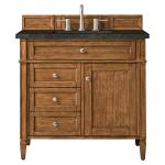 Brittany 36" Single Vanity, Saddle Brown, w/ 3 CM Phantome Eclos Top
