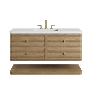 Allamari 48" Single Vanity, Dune Mist w/ 3 CM White Zeus Silestone Top