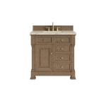 Brookfield 36" Single Vanity, Pecan, w/ 3 CM Tajnar Eclos Top