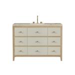Celeste 48" Single Vanity, Sunwashed Oak with Embossed Shagreen, w/ 3 CM Tajnar Eclos Top