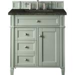 Brittany 30" Single Vanity, Sage Green, w/ 3 CM Phantome Eclos Top