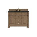 Brookfield 48" Single Vanity, Pecan, w/ 3 CM Phantome Eclos Top