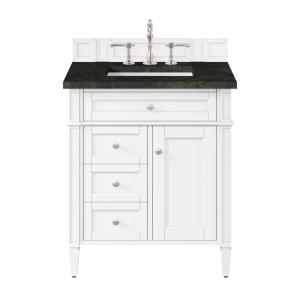 Brittany 30" Single Vanity in Bright White, w/ 3 CM Phantome Eclos Top