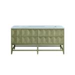 Emmeline 72" Double Vanity, Pebble Oak w/ 3 CM Carrara Marble Top
