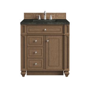 Bristol 30" Single Vanity, Saddle Brown, w/ 3 CM Phantome Eclos Top