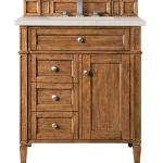 Brittany 30" Single Vanity, Saddle Brown, w/ 3 CM Siberian Silestone Top