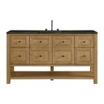 Breckenridge 60" Single Vanity, Light Natural Oak, w/ 3 CM Phantome Eclos Top