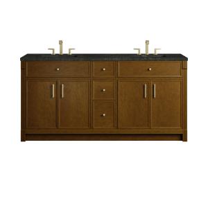 Bellshire 72" Double Vanity, Honey Oak w/ 3 CM Phantome Eclos Top