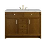 Bellshire 48" Single Vanity, Honey Oak w/ 3 CM Ethereal Noctis Silestone Top