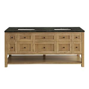 Breckenridge 72" Double Vanity, Light Natural Oak, w/ 3 CM Phantome Eclos Top