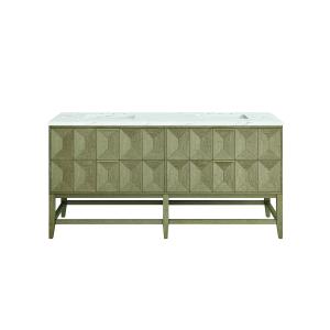 Emmeline 72" Double Vanity, Pebble Oak w/ 3 CM Ethereal Noctis Top