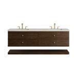 Allamari 72" Double Vanity, Sable w/ 3 CM Siberian Silestone Top w/FreePower Wireless Charger