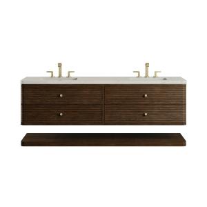 Allamari 72" Double Vanity, Sable w/ 3 CM Siberian Silestone Top