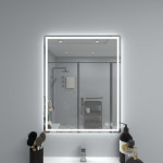 24" Deco LED Mirror with Touch Sensor, Auto-On, Heated Anti-Fog, Dimmer