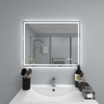 30" Deco LED Mirror with Touch Sensor, Auto-On, Heated Anti-Fog, Dimmer