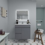 30" Deco LED Mirror with Touch Sensor, Auto-On, Heated Anti-Fog, Dimmer