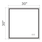 30" Deco LED Mirror with Touch Sensor, Auto-On, Heated Anti-Fog, Dimmer