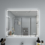 36" Deco LED Mirror with Touch Sensor, Auto-On, Heated Anti-Fog, Dimmer