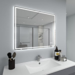 36" Deco LED Mirror with Touch Sensor, Auto-On, Heated Anti-Fog, Dimmer