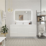 48" Deco LED Mirror with Touch Sensor, Auto-On, Heated Anti-Fog, Dimmer