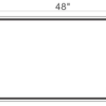 48" Deco LED Mirror with Touch Sensor, Auto-On, Heated Anti-Fog, Dimmer