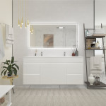 60" Deco LED Mirror with Touch Sensor, Auto-On, Heated Anti-Fog, Dimmer