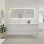 72" Deco LED Mirror with Touch Sensor, Auto-On, Heated Anti-Fog, Dimmer