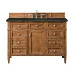 Brittany 48" Single Vanity, Saddle Brown, w/ 3 CM Phantome Eclos Top