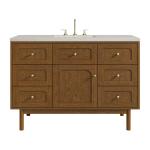 Laurent 48" Single Vanity, Honey Oak w/ 3 CM Siberian Silestone Top