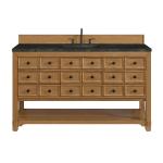 Malibu 60" Single Vanity, Amber Birch, w/ 3 CM Phantome Eclos Top