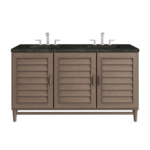 Portland 60IN Double Vanity Whitewashed Walnut w/ 3 CM Phantome Eclos Top